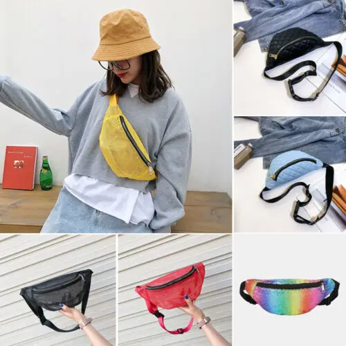 Женская поясная сумка для путешествий кошелек на пояс денег Блестящий