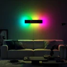 Светодиодная настенная лампа RGB в скандинавском стиле, цветные украшения для гостиной, комнатное освещение для спальни, столовой с дистанционным управлением