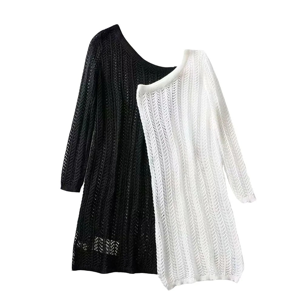 Женское кружевное сексуальное платье с вырезами купальный костюм на одно плечо