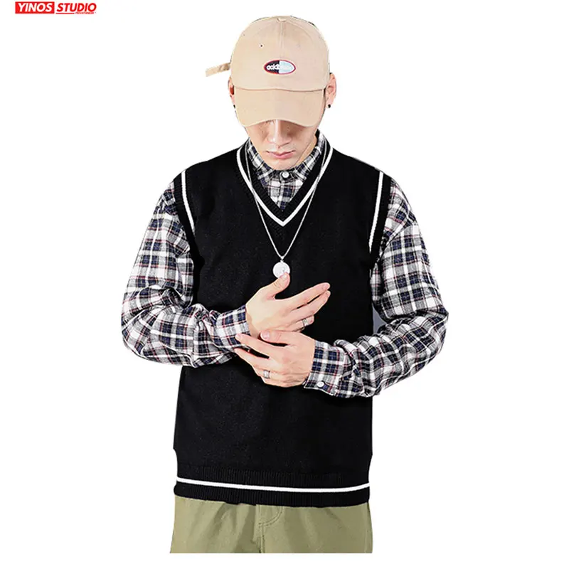 Прямая поставка мужская Японская уличная одежда повседневные топы 2020 Осенний