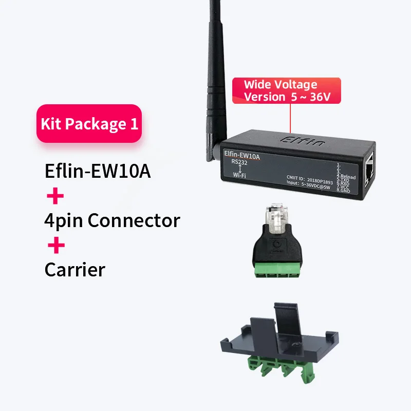 Серийный Порты и разъёмы RS232 Wi Fi устройство Серверный модуль Elfin EW10 Поддержка TCP/IP