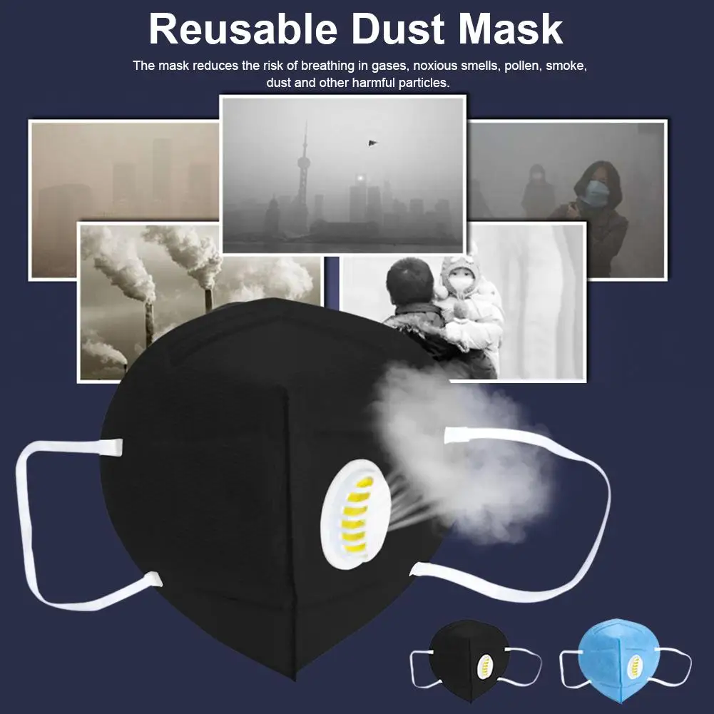 2/5PCS Anti Dust Mask PM2.5 Activated Carbon Filter Face Mouth Masks For Anti-fog Unisex Muffle Breathable | Автомобили и