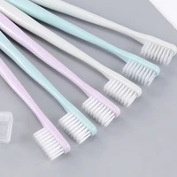 10pcs set ultra soft oral hygiene with sheath family pack toothbrush solid color for adults children eco friendly