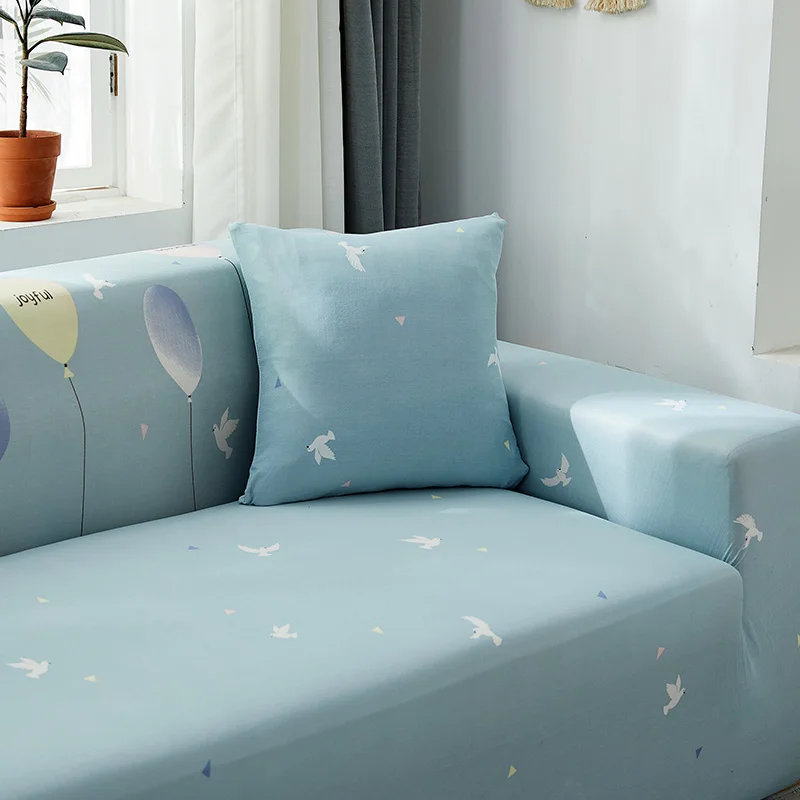 Эластичные чехлы с синими воздушными шарами для дивана секционный эластичный