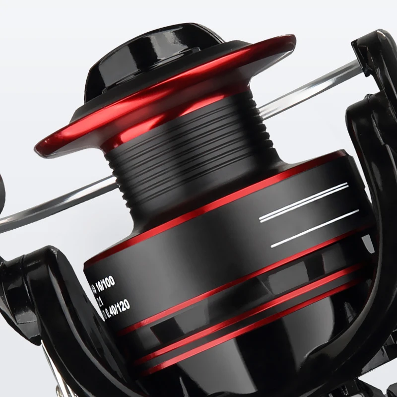 Металлическая рыболовная спиннинговая катушка со складным рычагом большая