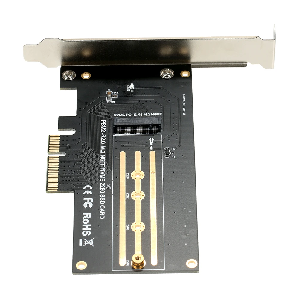 M.2 NVME Адаптерная карта M-ключ к PCI-E X4 Расширение SSD Поддержка высокоскоростного протокола Широкая совместимость.