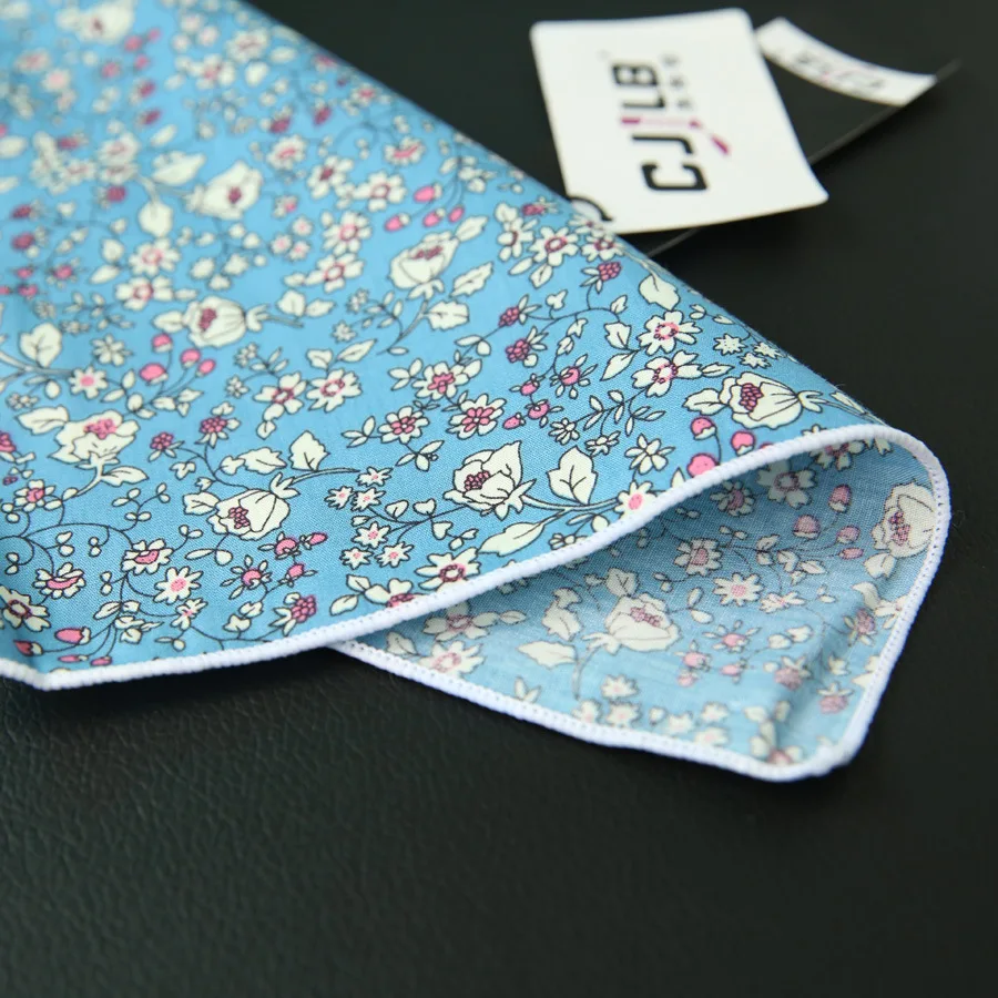Linbaiway Mens Suits Hankerchief Floral Printed Scarves Women Cotton Hankies Men's Pocket Square Hanky Towels Custom LOGO | Аксессуары