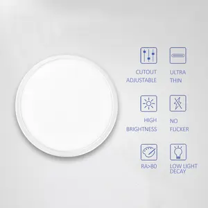 Суперъярсветодиодный ная панельная лампа, ультратонкая круглая потолосветильник лампа направленсветильник света, круглая световая панель s, 6 Вт, 15 Вт, 1p, 220 В переменного тока