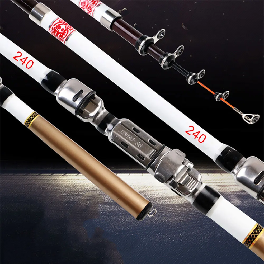 Portable Sport Goods Fishing Accessory Rod Fishingmen Colorful 2.4m Telescopic Convenient |