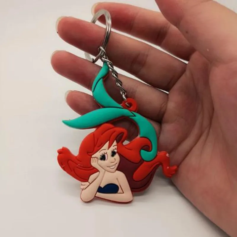 Русалочка cos двойной ПВХ брелок сказочные Аниме Мультфильм фигурки брелок для женщин и детей Llavero игрушки подарок