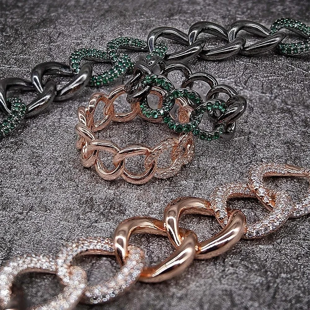 Модное очаровательное кольцо из стерлингового серебра копия 1:1 розовое и белое с