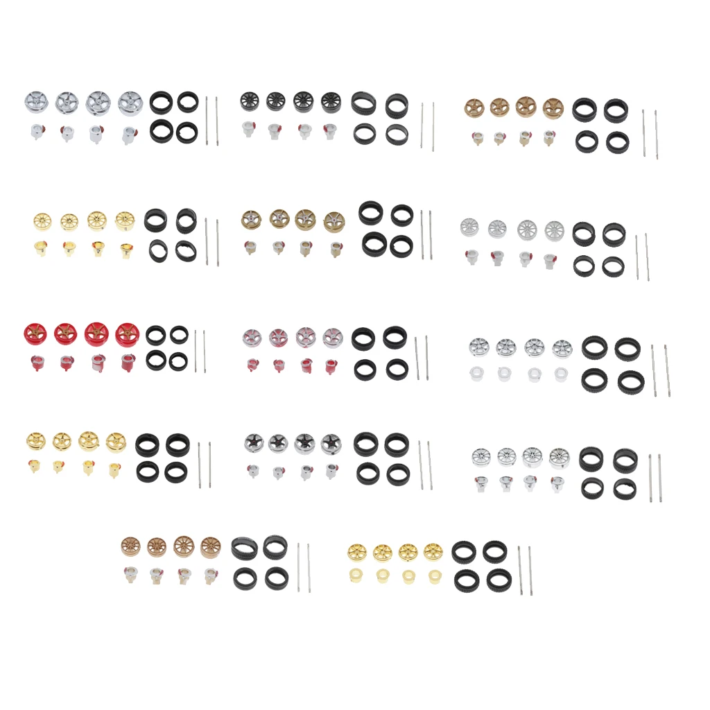 

4Pcs 1:64 Scale Modified Model Rubber Tire For Tomica Hotwheels Spare Parts