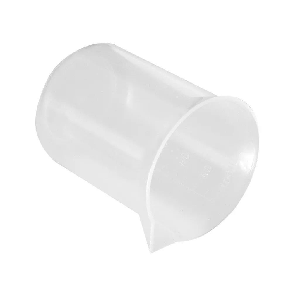 10Pcs 100ml Clear Plastic Measuring Cup Lab Graduated Beaker Liquid Container For Kitchen Home DIY Craft Tool | Дом и сад