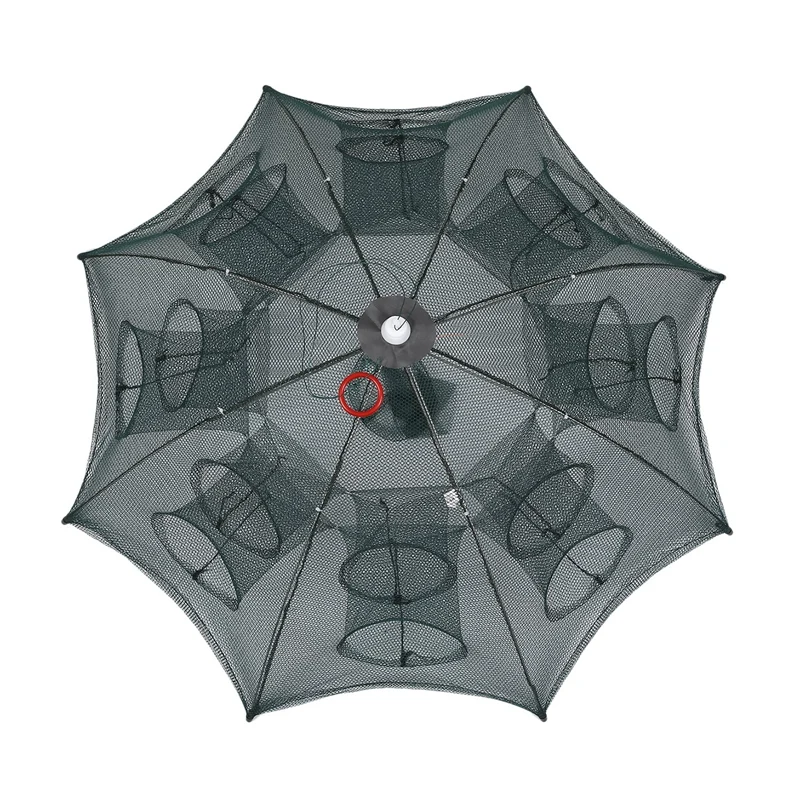 Портативная Складная Автоматическая рыболовная сеть 8 сторон 16 отверстий