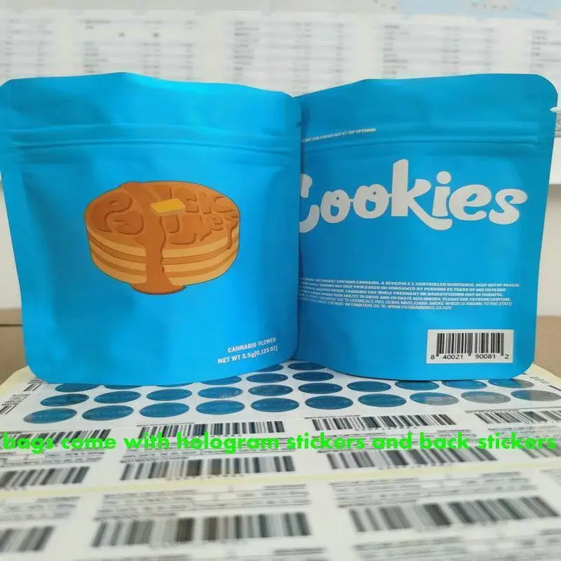 

10 Pack Cookies Gelatti Mylar Bags 3.5g Smellproof Heatseal Ziplock Resealable Bags With Holographic Stickers And Labels Buy Cd