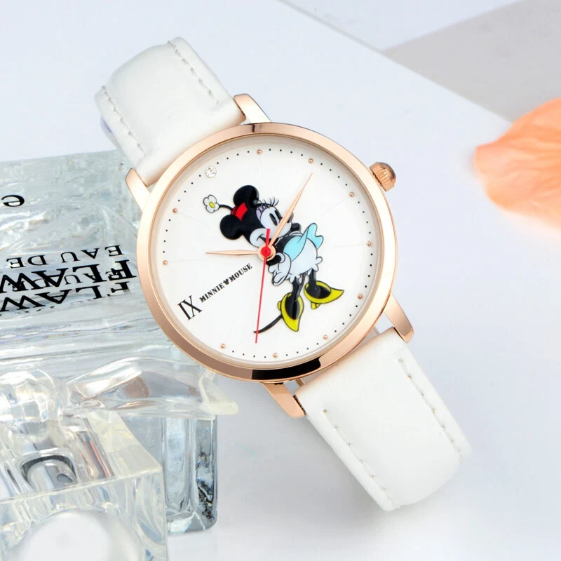 Женские Кварцевые водонепроницаемые часы с кожаным ремешком со стальной пряжкой