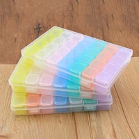 1pcs 28 grids colorful compartment plastic storage box jewelry earring bead screw holder case display organizer containe