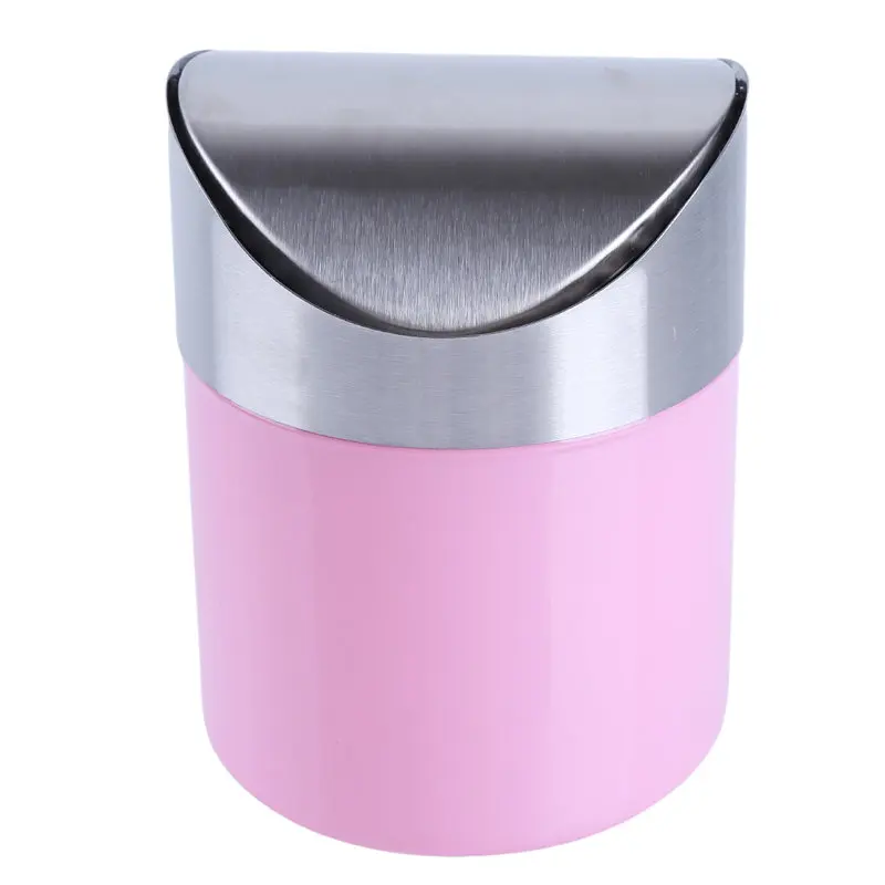  Desktop Trash Bin Home Office Can Mini Car Rubbish Detachable Rolling Cover Dust Garbage | Дом и сад