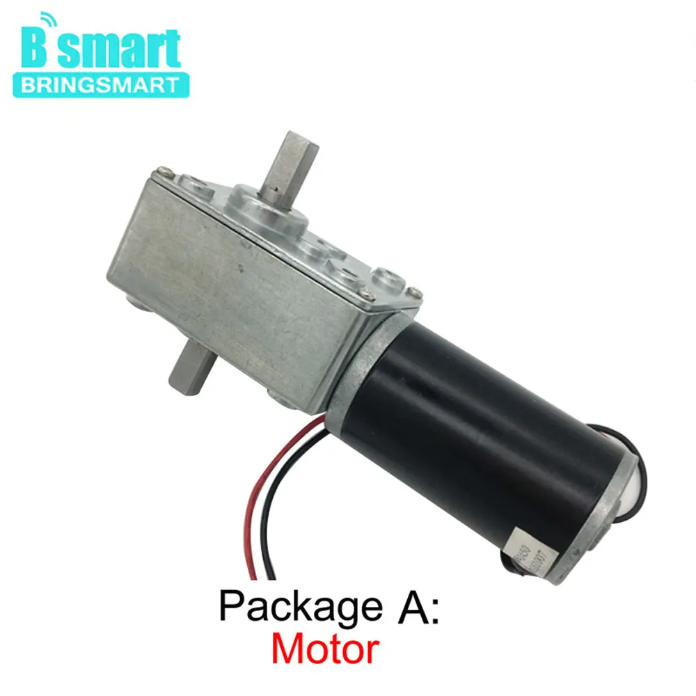 Bringsmart A58SW31ZYS мотор-редуктор 12 В двойной вал DC мотор 24 в высокий крутящий момент