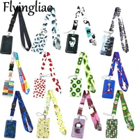 lanyards credit card id holder bag student women travel card cover badge cars keychain decorations kids