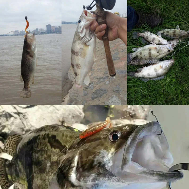 5PCS Long Tail Worm Soft Lures Swimbaits 60mm 1.8g Jig Wobblers Tackle Smell With Salt Silicone Artificial Bait Bass Carp Pesca