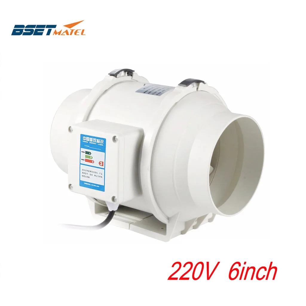 

220V 6 inch Silent Wall Extractor Exhaust Duct Ventilation Fan Air Blower Window Ventilator Vent Kitchen Bathrooms Bedroom