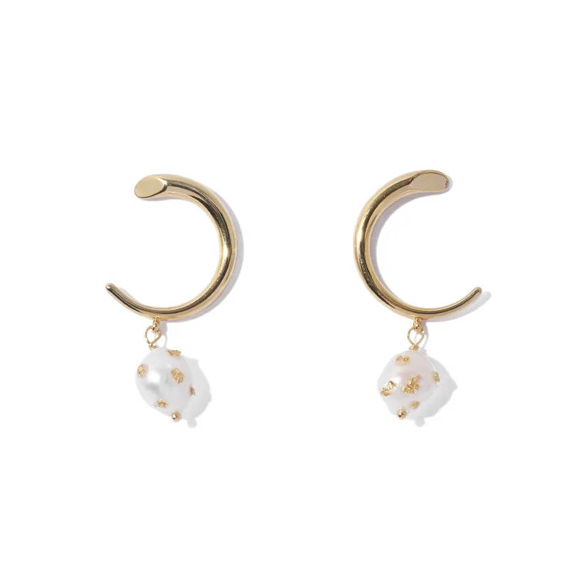 

925 Sterling Silver Korean Natural Freshwater Pearl Earrings Women Classic Charm Birthday Fine Jewelry