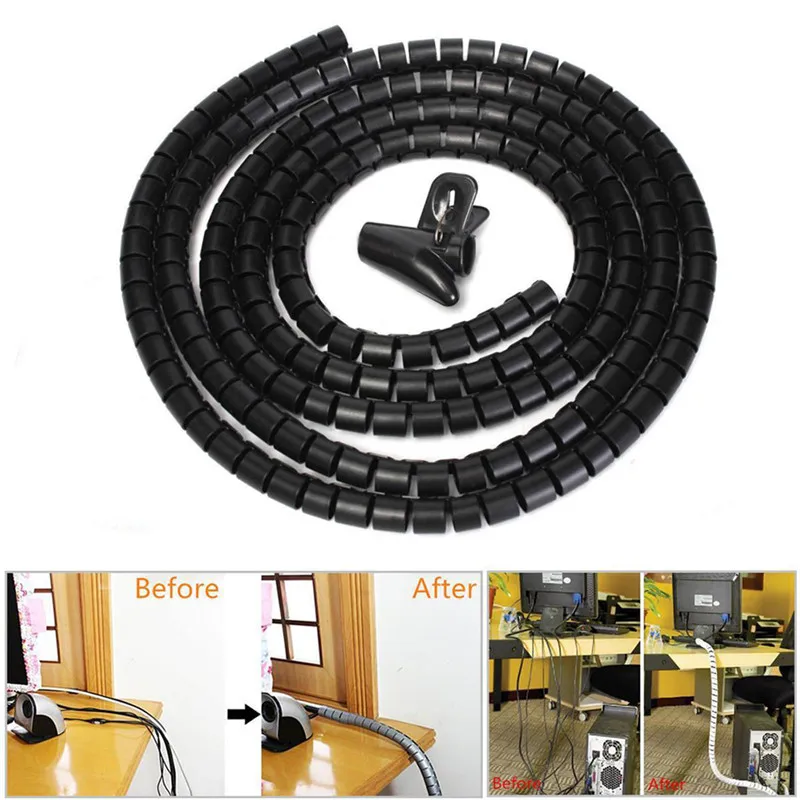 1M Organizer Management Tools 8mm Winder Protector PE Cord Cable Rope Computer | Электроника