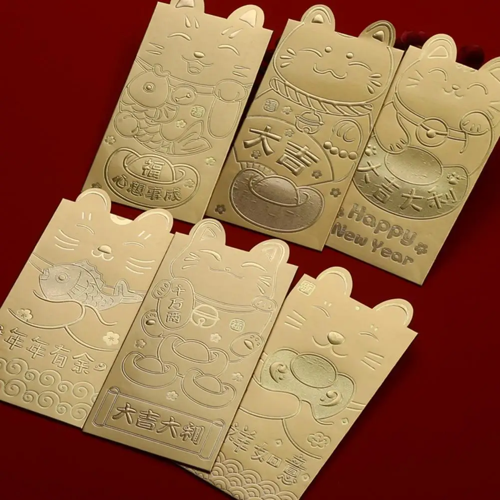 

18 шт. Симпатичные китайские красные конверты изысканное мастерство широкий спектр применения 6 шаблонов китайские Hongs Bao наличные красные к...