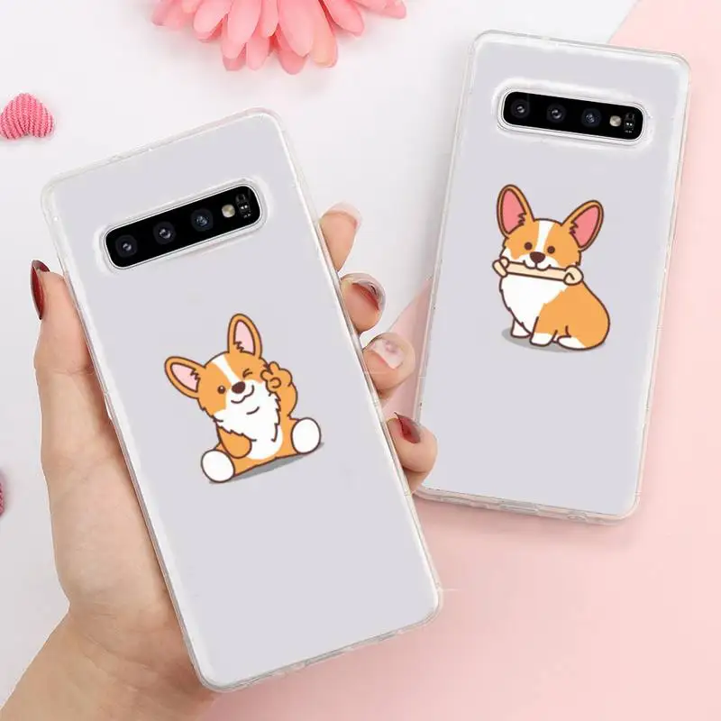 

Shiba Inu Dog cute cartoon Phone Case Transparent For Samsung Galaxy A S Note J 5 8 51 2016 Prime 20 Ultra 6 7 Edge PLUS 21