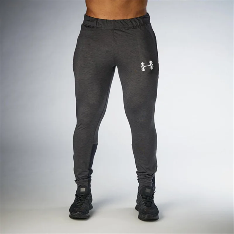 Dark Gray Брендовые спортивные штаны для бега, Мужская для спортзала, тренировочные штаны для бега, футбольные баскетбольные спортивные Леггинсы для бега, фитнес-колготки, брюки для мужчин - Color: Dark Gray