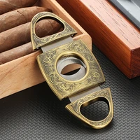galiner retro cigar cutter sharp double blades cigar scissors metal guillotine cigar knife smoking accessories
