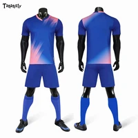 new mens football kits adult soccer sets jersey uniforms customize training suits breathable polyester short sleeved jerseys