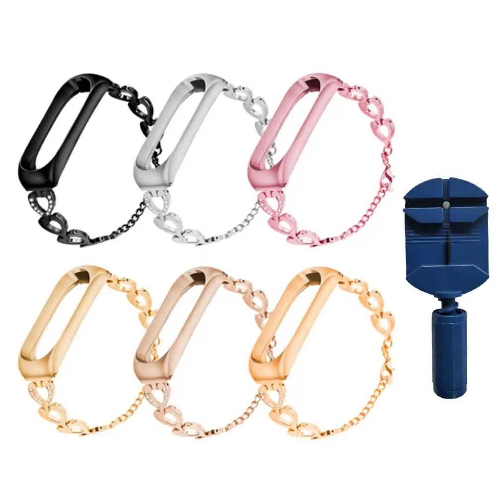 Роскошный ремешок для браслета Mi Band 3 4 металлический сменный mi 4|Ремешки часов| |