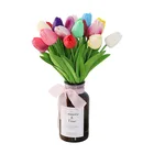 Силиконовый тюльпан, искусственный цветок, роскошный букет из настоящих тюльпанов, украшение для дома, свадьбы, искусственные цветы для композиций
