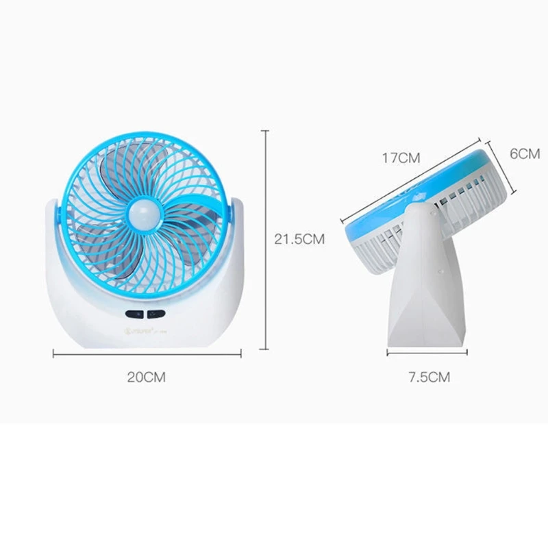 

USB Rechargeable 3 Speed Desk Camping Fan with LED Lantern 4000mAh Personal Fan for Bedroom Outdoors Home Office