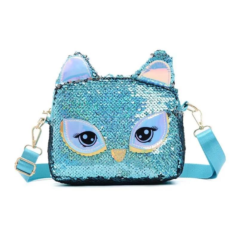 

Women Sequin Shoulder Bag Cute Cat Handbag Leather Tote Satchel Messenger Mini Crossbody D0UD