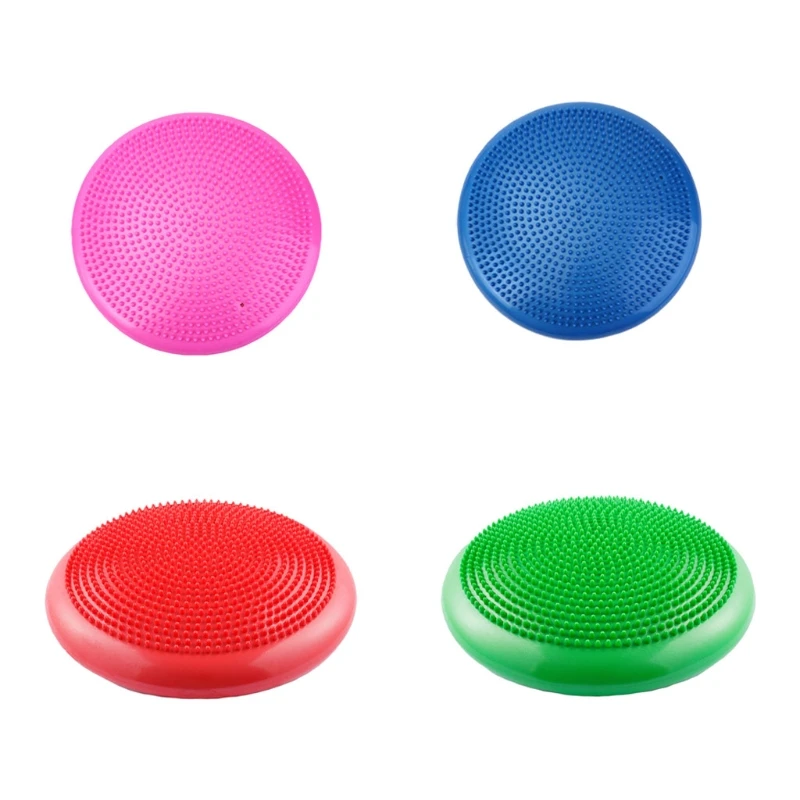 

Yoga Wobble Cushion Multipurpose Inflatable Mat Sitting Posture and Attention 24BD