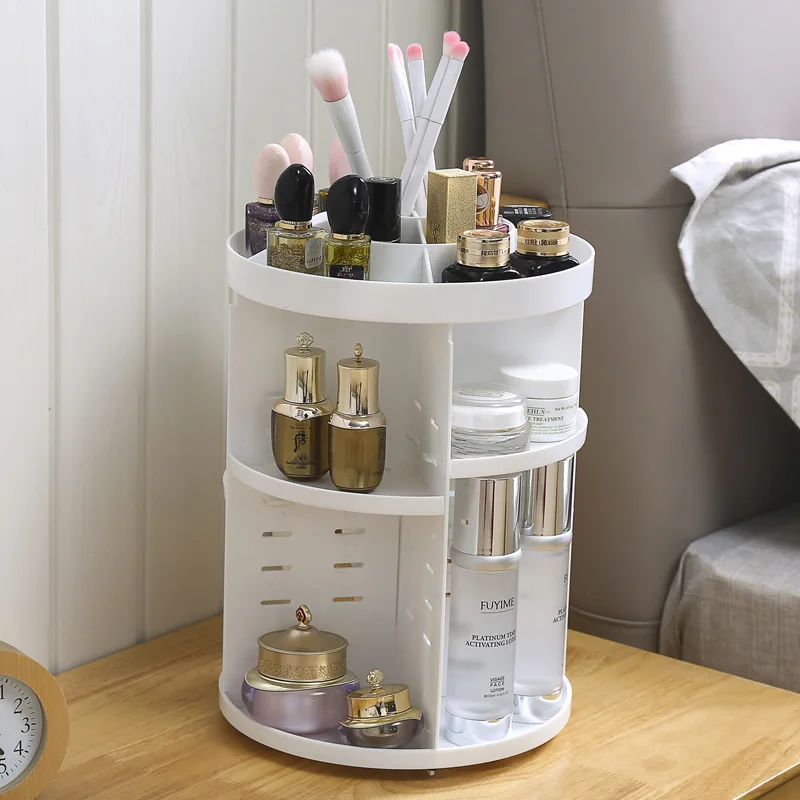 360 градусов вращающийся органайзер для косметики модные кисть ухода за кожей