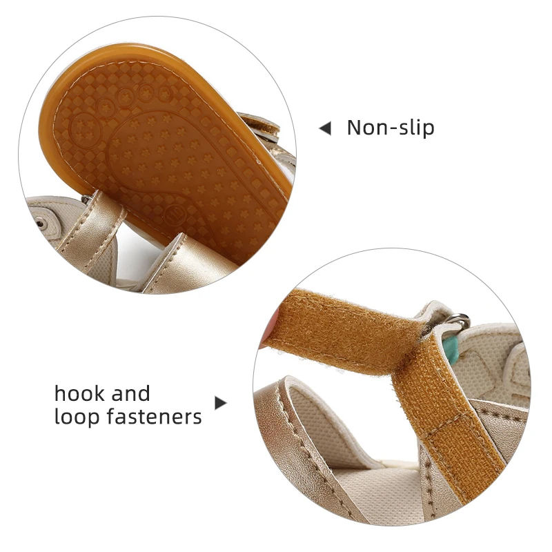 Летние детские сандалии однотонные с крыльями ангела из мягкой искусственной