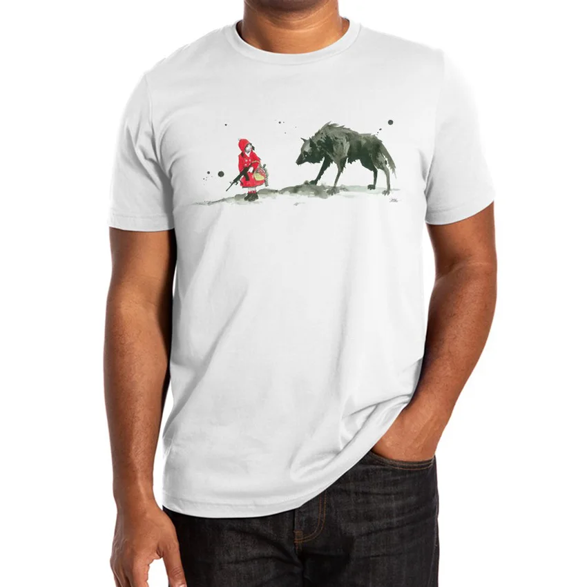 Красная футболка с капюшоном для верховой езды Шапочка Большой плохой волк