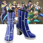 Синие ботинки на высоком каблуке для косплея по мотивам игры Невероятные приключения Джоджо