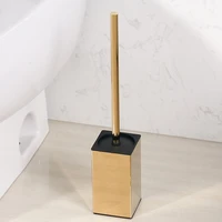 304 stainless steel toilet brush holder set toilet brush rack standing durable type removable cleaning tools goldblackchrome