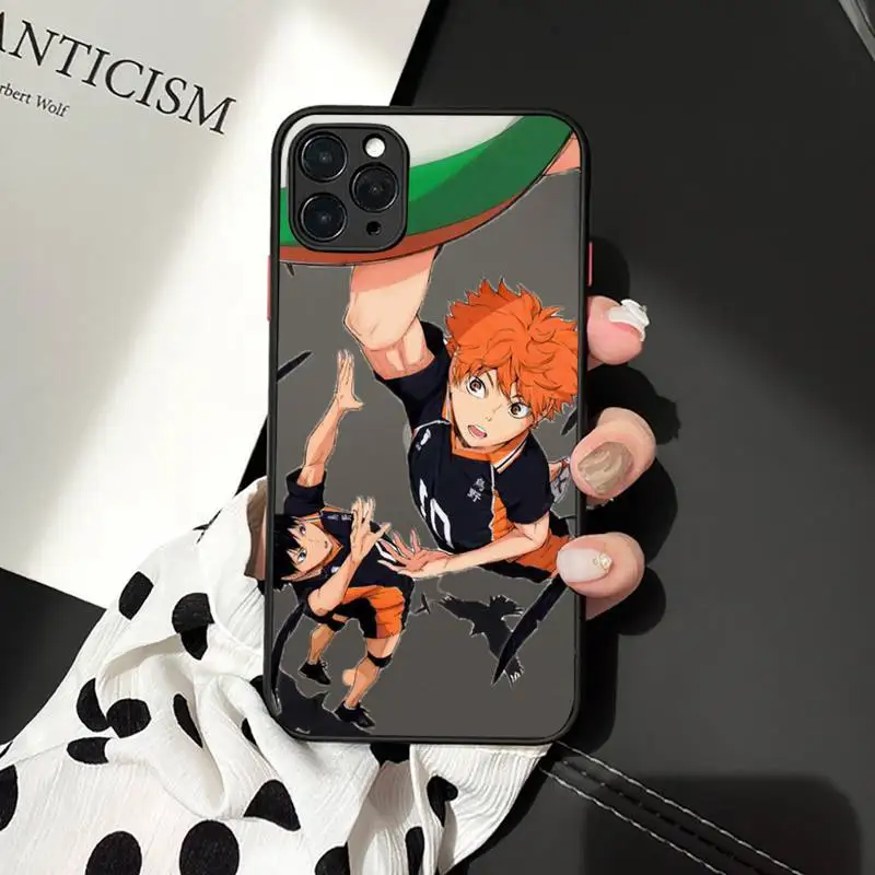 

Cute Japan Anime Oya Haikyuu Phone Cases matte transparent For iphone 7 8 11 12 plus mini x xs xr pro max cover