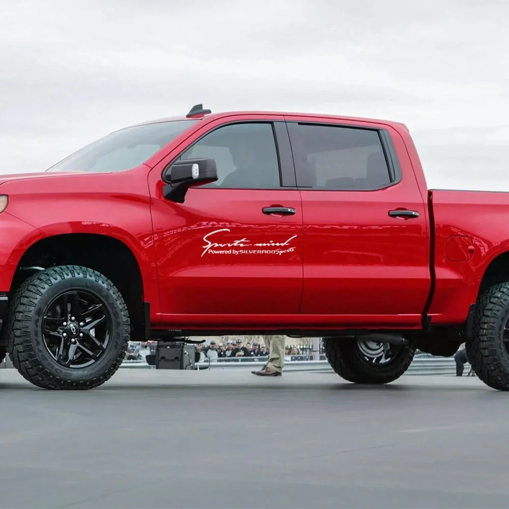 

Для 2X разных цветов спортивная сила разума для Silverado эмблемы Виниловая Наклейка
