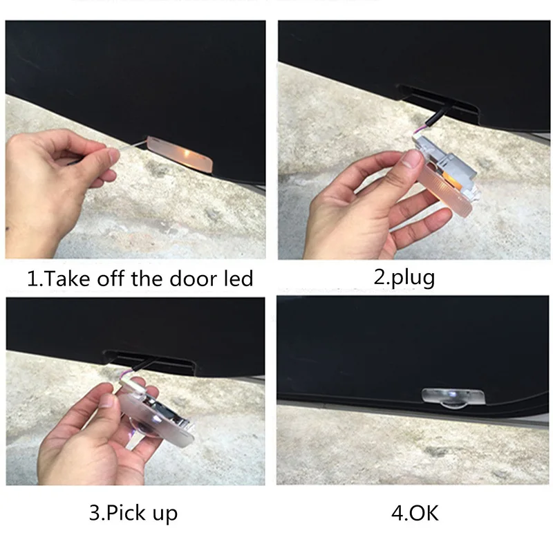 2 предмета автомобиля светодиодный двери логотип светильник лазерный проектор