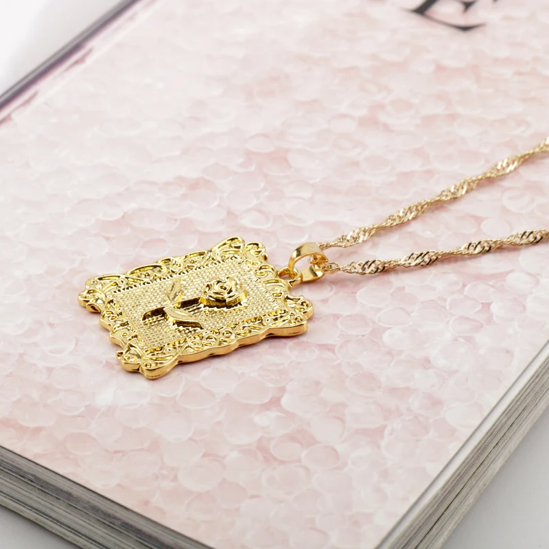 Прямоугольная Фоторамка в стиле хип-хоп панк Золотая Роза цветок фоторамка для