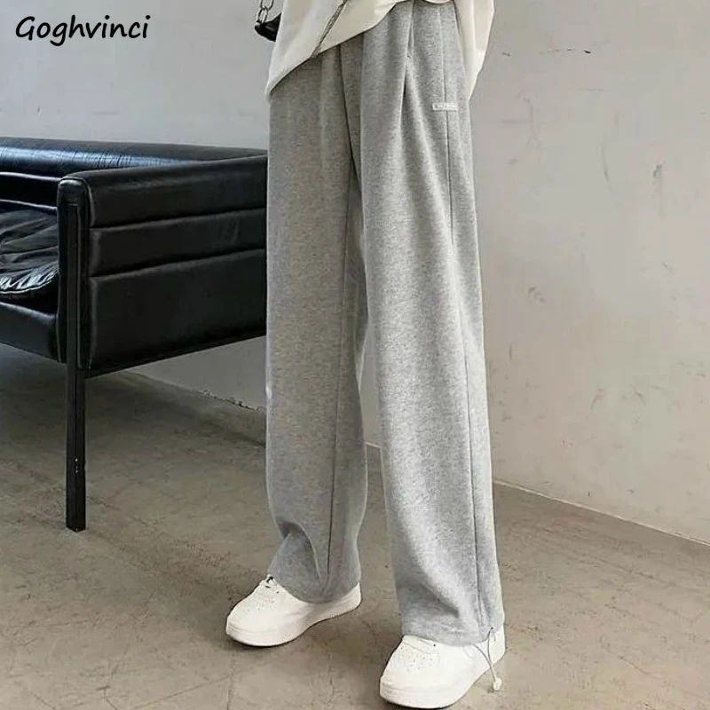 Женские повседневные Бархатные Теплые Мешковатые брюки с высокой талией для