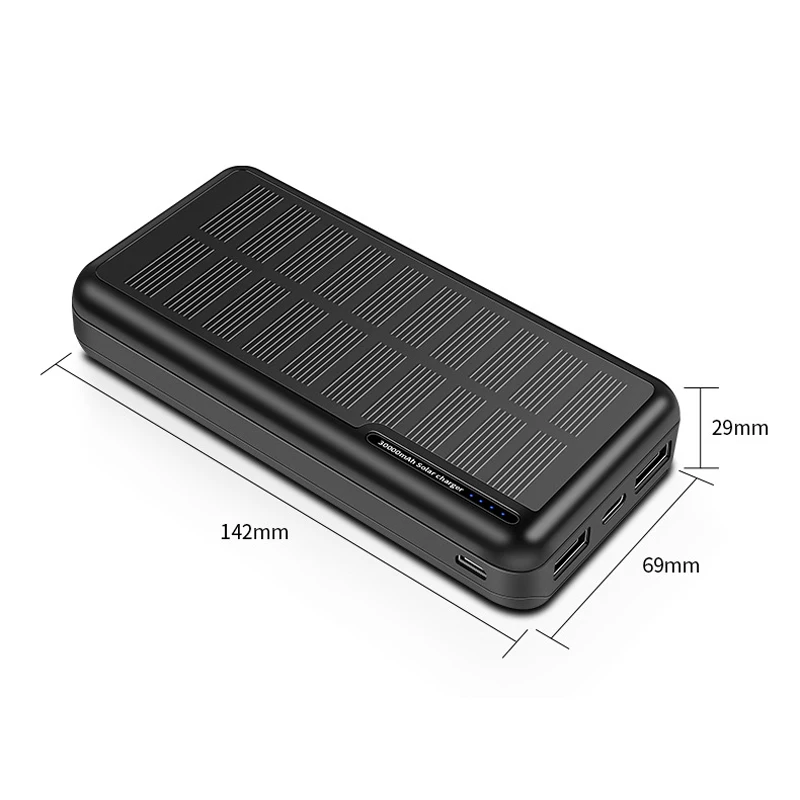 

Solar Power Bank 30000mAh Portable Charger External Battery Powerbank for Xiaomi iPhone 11 8 Samsung S10 S20 Poverbank 30000 mAh