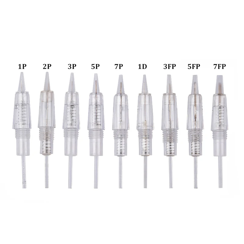 

10pcs Replacement Screw Tattoo Cartridge Needles 1D 1R 2R 3R 3F 5R 5F 7R 7F for MYM Electric Derma Tools Microblading Needles